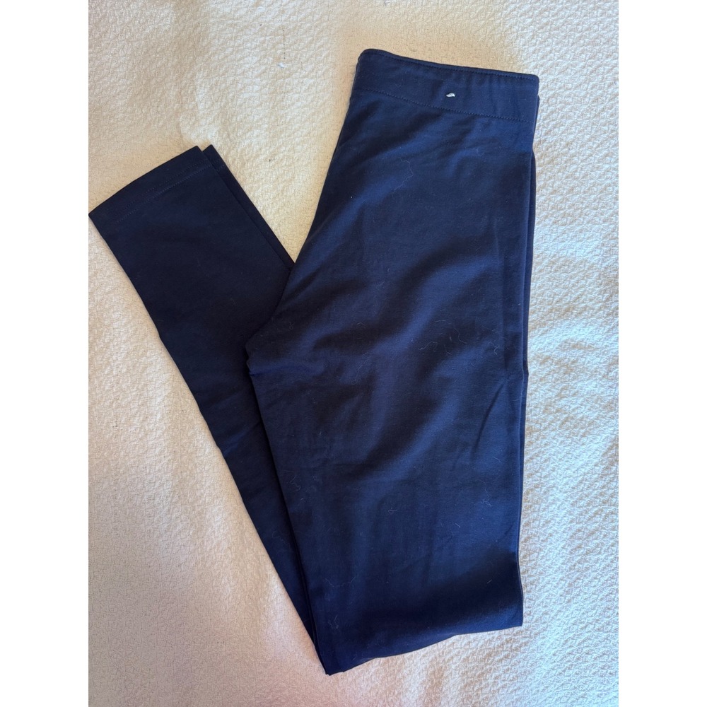 Aeropostale Womens Navy Blue Logo Waistband Cotton Blend Leggings Size S